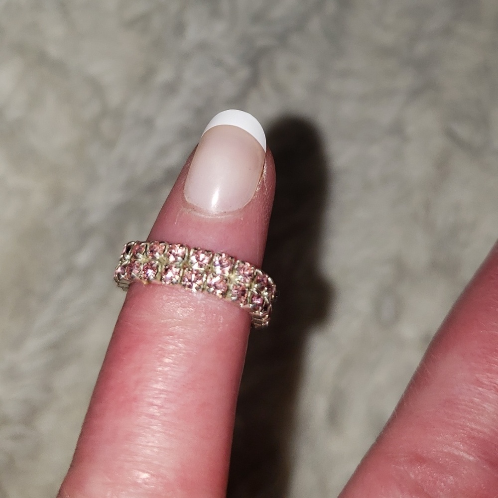 Pink Rhinestone Ring - Picture 4 of 6